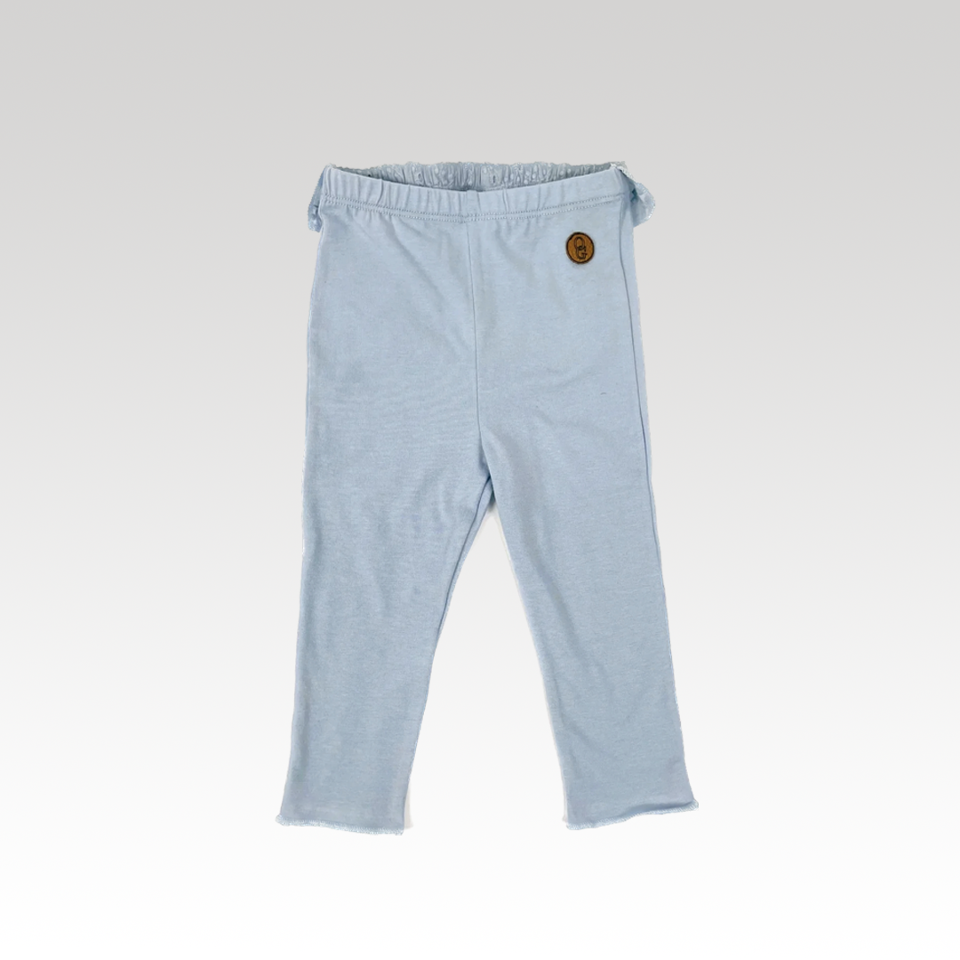 Leggings til baby med flæse - sky blue
