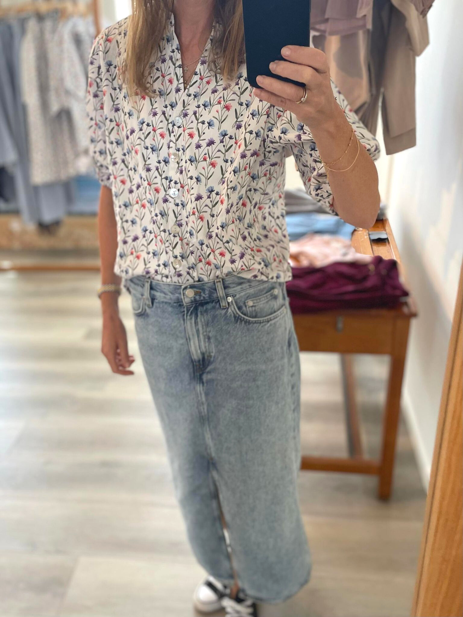 Skjortebluse Kornblomst - dame