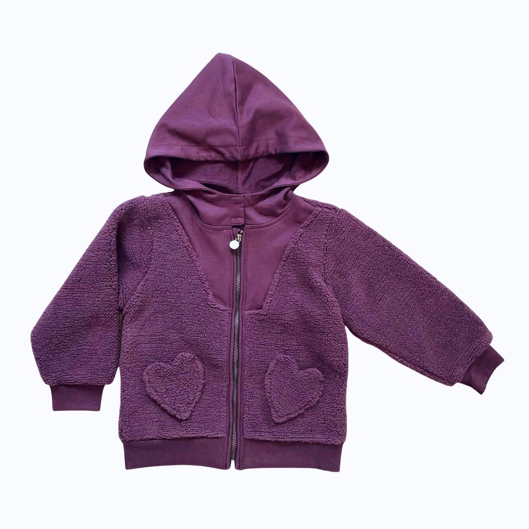 Teddy cardigan - Aubergine