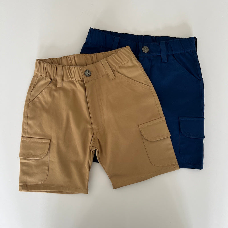 Falke cargo shorts - camel &amp; navy
