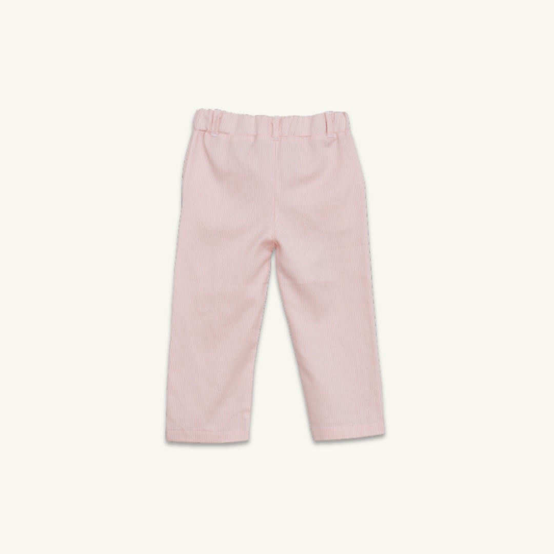 Mælkedreng bukser pige - rosa/hvid