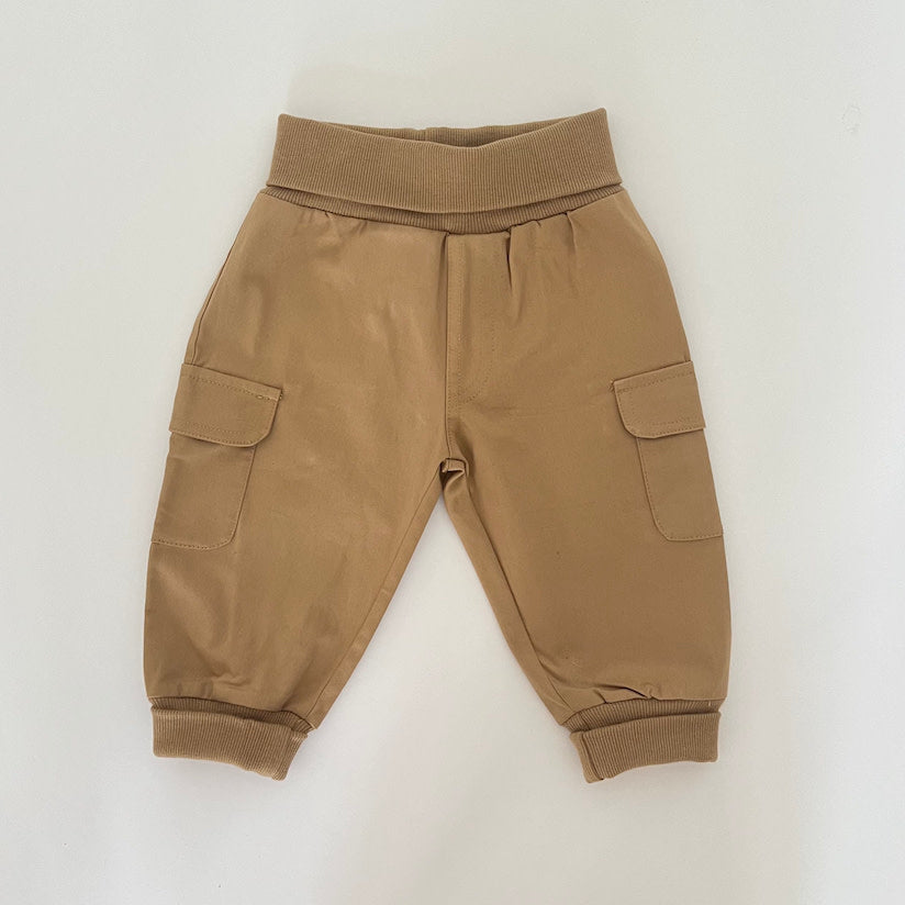 Folmer baby cargo bukser - camel og navy