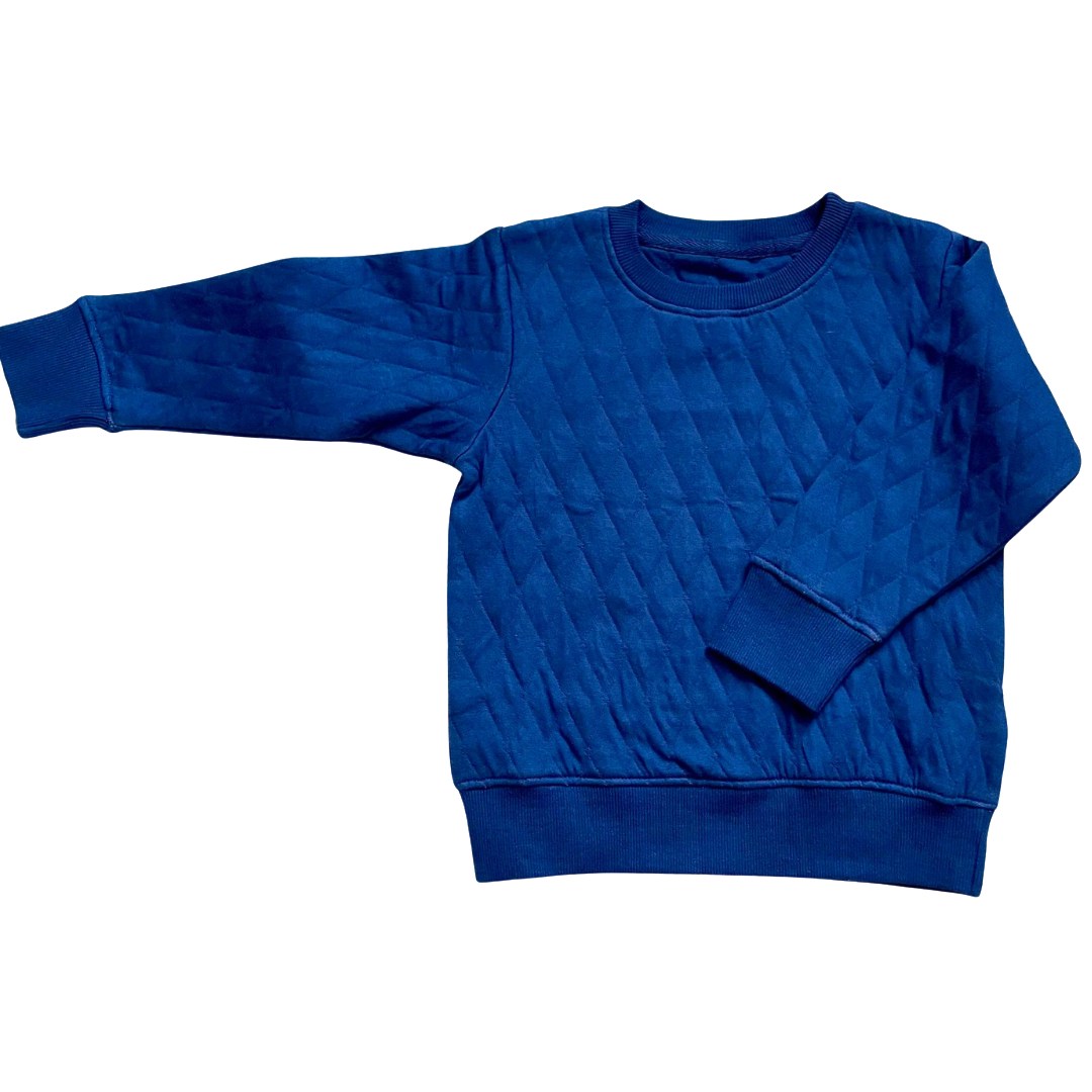 Kai quiltet bluse - cobalt blue