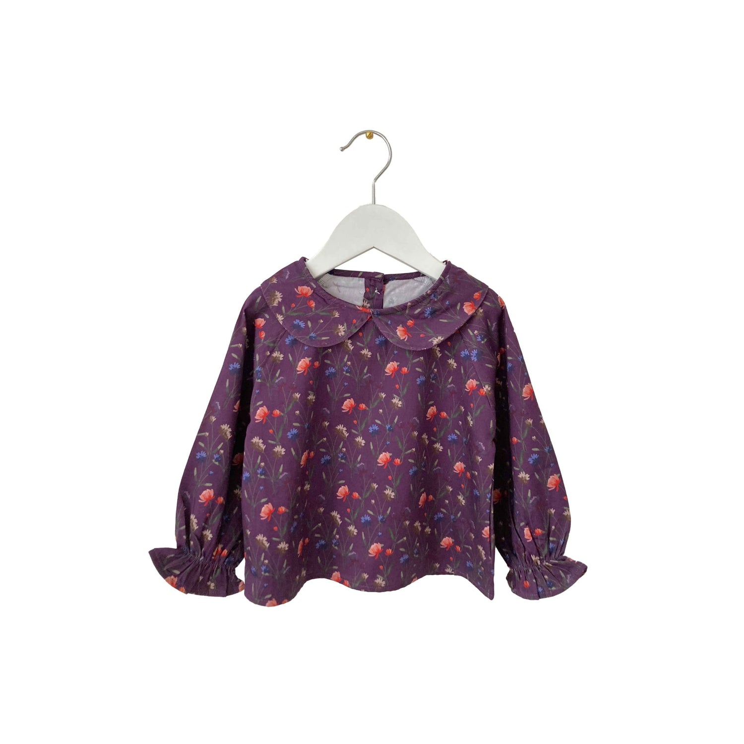 Esme skjortebluse with collar - kornblomst autumn