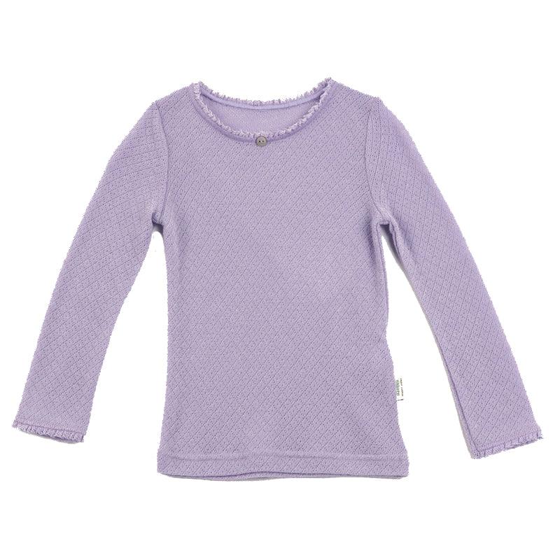 Lavendel uld t-shirt - Okker-Gokker Organic