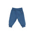 blå basic baby bukser i blød økologisk bomuldsrib 